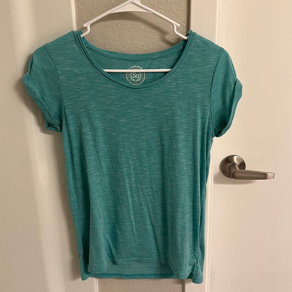 SO, Small, Teal tee-shirt